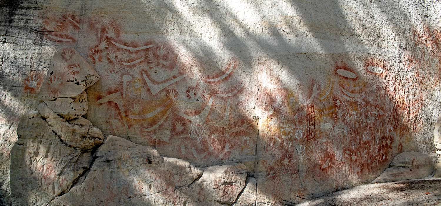 The rock art the gallery in Carnarvon Gorge