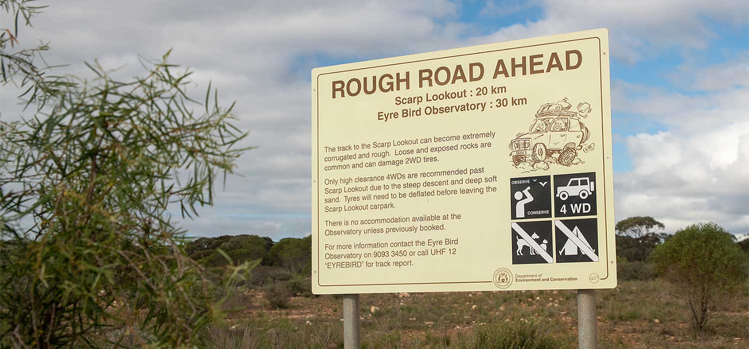 Road warning sign
