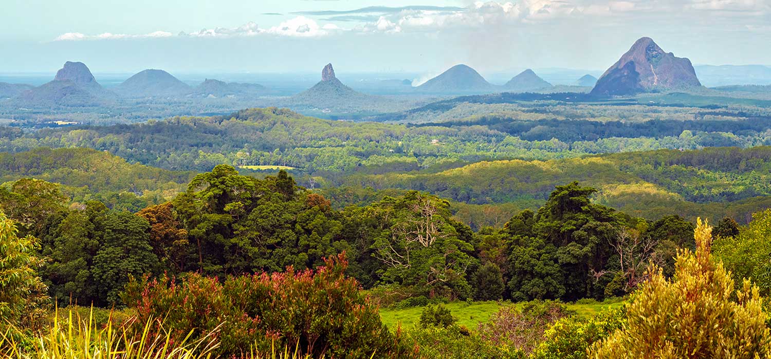 The Glasshouse Mountains