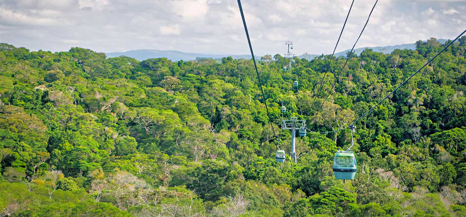 The Kuranda Skytrain over the rainforest