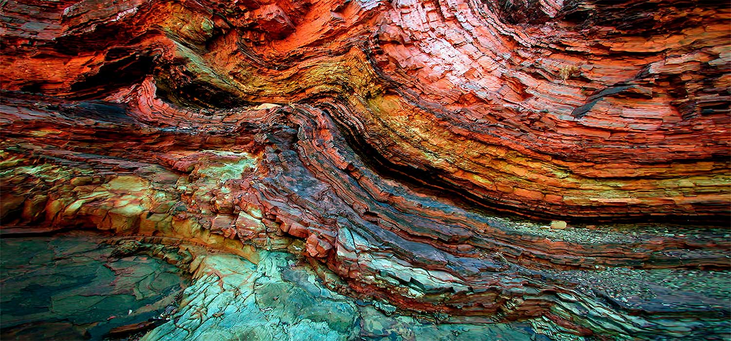 Hamersley Gorge rock colours