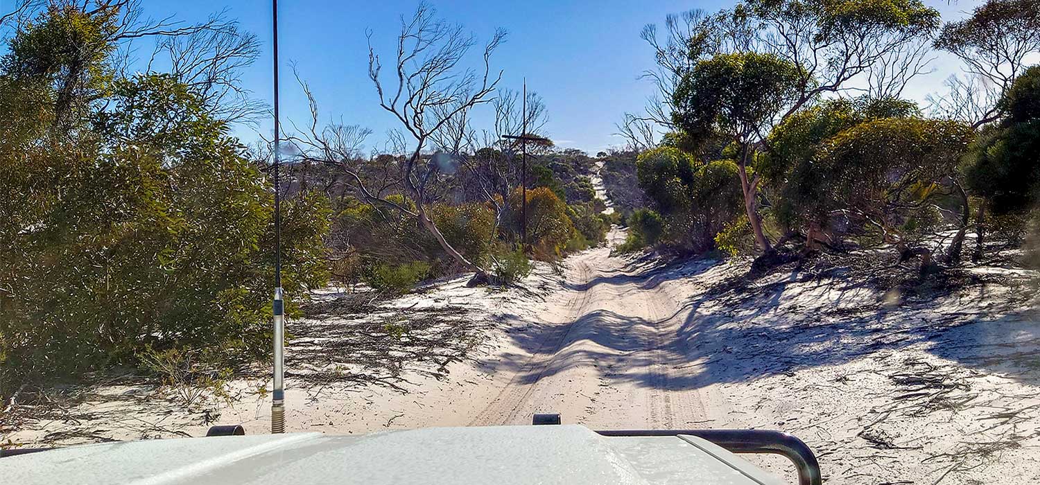 The track to the Eyre Bird Observatory