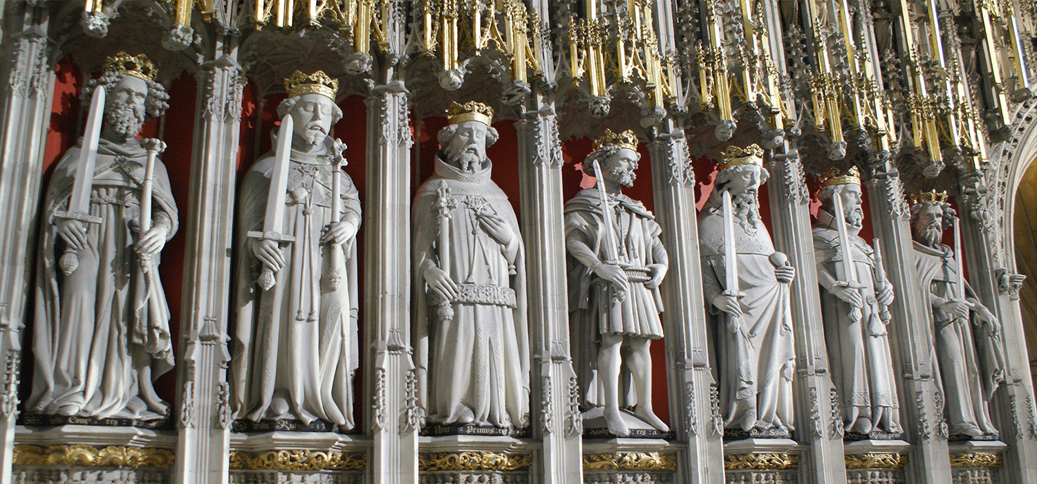 The Kings Screen or Quire was designed around 1420 to show English kings